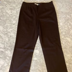 GAP SIZE 8 SIDE ZIP PANT IN DARK BROWN.